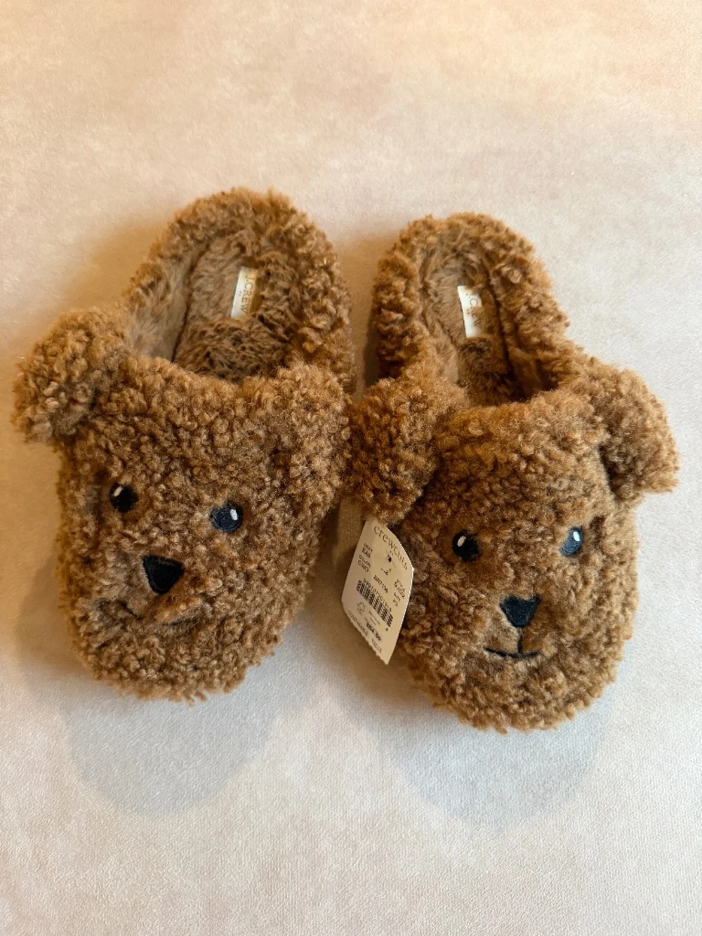 J. Crew's Crewcuts Teddie Slippers • size 2 • NWT • BV332